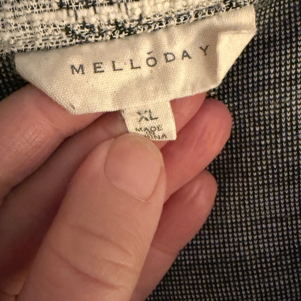 MELLODAY Black and White Plaid Blazer - Picture 3 of 3
